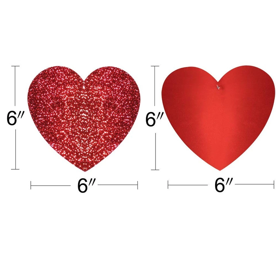 Valentine's Day Glitter Heart Swirl Hanging Decoration- Bridal Shower, Engage... - Image 4 of 4