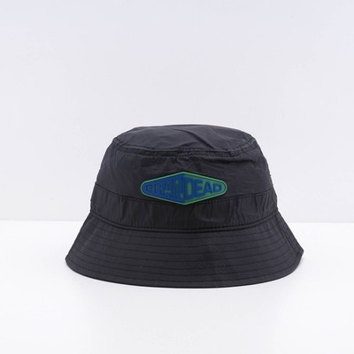 Brain Dead Herren Fischerhut Schwarz Nylon One Size Bucket Hat Hut Fisheye