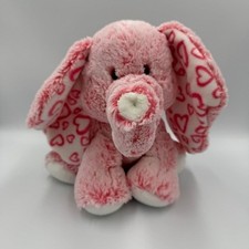 Adorable Pink "Heart" Elephant Plush - Aurora - Excellent Condition