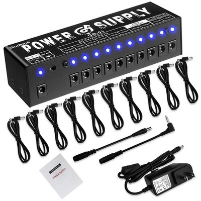 Godtoen GD-01 Guitar Power Supply 10 Isolated DC Output for 9V/12V/18V Effect...