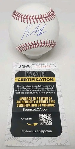 Braxton Ashcraft Signed Auto Rawlings Official Major League Baseball JSA COA C5