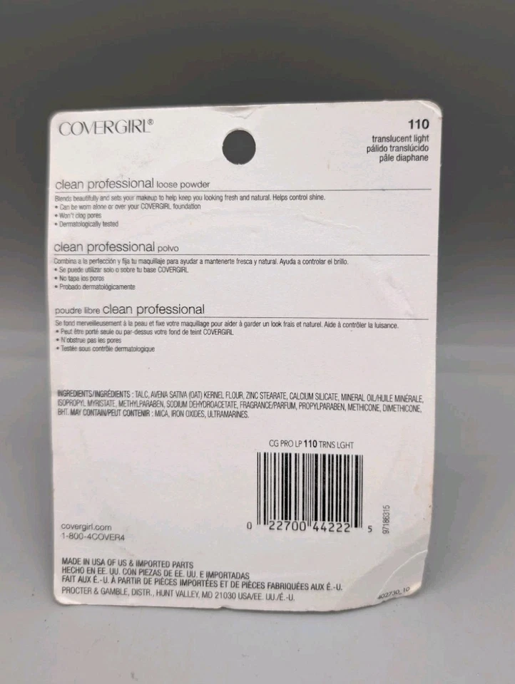 1 CoverGirl Clean Professional Loose Powder New OLD FORMULA With Talc Shade 110 - Image 2 of 4
