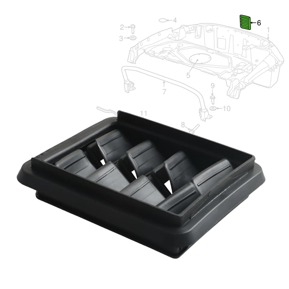 Rear Panel Air Outlet Vent for 2016 Dodge Viper 15-19 Jeep Grand Cherokee Foto 2 de 4