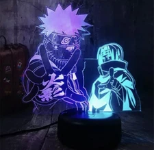 Naruto Kakashi  Anime 3D Night Light LED 7 Color Touch Bedroom Table  Lamp USA