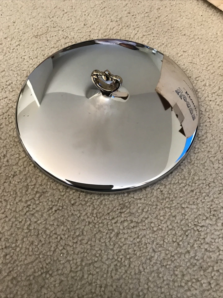 Cazuela cromada de colección Vogue by Kromex MCM 2 piezas con tapa en caja original Foto 4 de 4