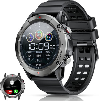 Smartwatch Herren Mit Telefonfunktion 1,39'' DIY HD Voll Touchscreen Uhren Fitnes