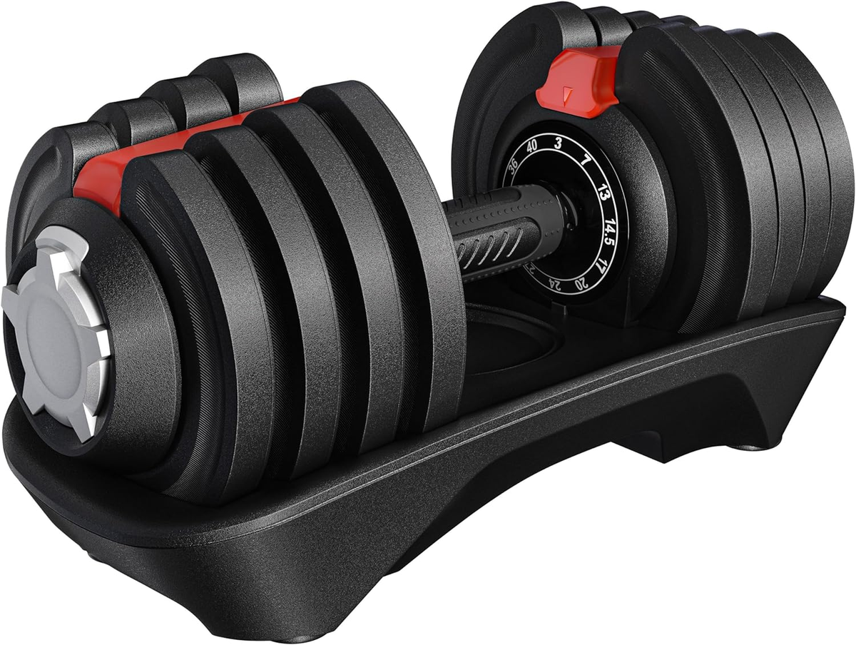 Adjustable Dumbbell Set 28-90LBS with Anti-Slip Handle for Home