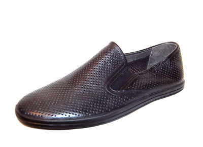 Carlo Pazolini Men's Black Leather Dots Loafer Driving Shoes Size US 12 EU 45