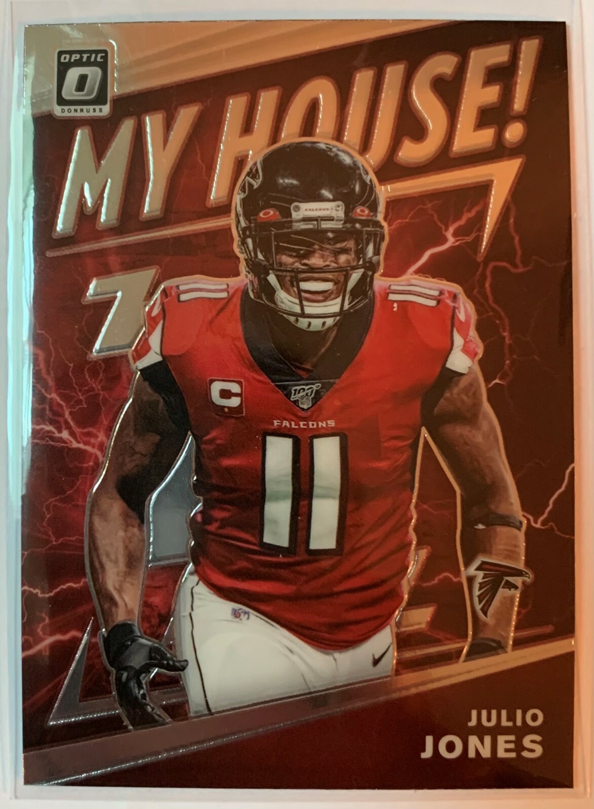 2020 DONRUSS OPTIC JULIO JONES ATLANTA FALCONS #MH-5 MY HOUSE INSERT MINT COND