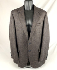 Mens Imperial By Haggar Wool Tweed Herringbone Sport Coat Blazer Jacket Sz 42L