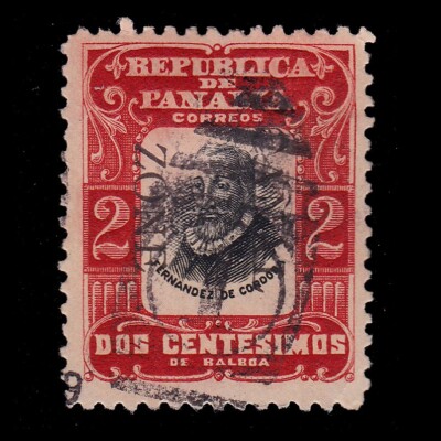CANAL ZONE.1906.2c.SCOTT 23.USED.Overprint Reading Down