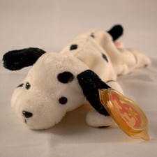 Ty Beanie Babies - Dotty the dalmatian dog plush - 1997 - style 4100
