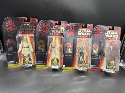 Star Wars Episode One Black Series 6”  50th Anniversary Battle Droid  +3