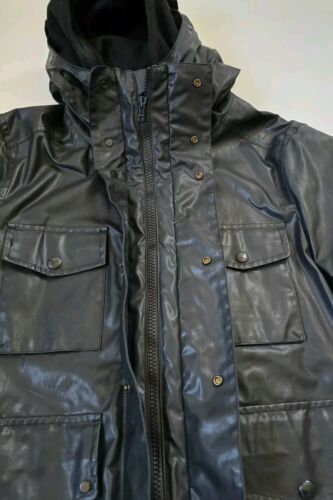 CP Company Black Oil Skin Goggle Jacket Size 52 UK L - Picture 2 of 11