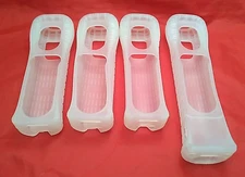 4 OEM Nintendo Wii (1) RVL-027, (3) RVL-022 Silicone Case Cover Sleeves EX