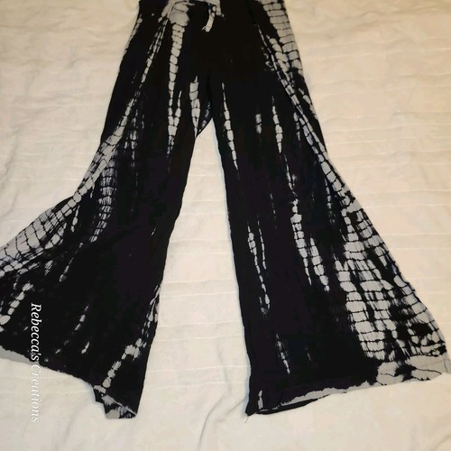 Justice Girls Palazzo Pants VISCOSE Multicolor TIEDYE Elastic Waist CRINKLED 8 - Picture 2 of 9