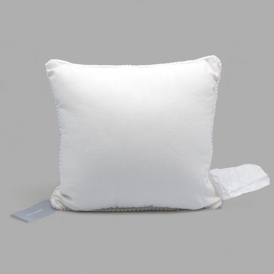 Almohada blanca suave de invierno bordada con cuentas Glitz Glimmer nueva con etiquetas 12x12” 2021 Foto 3 de 4