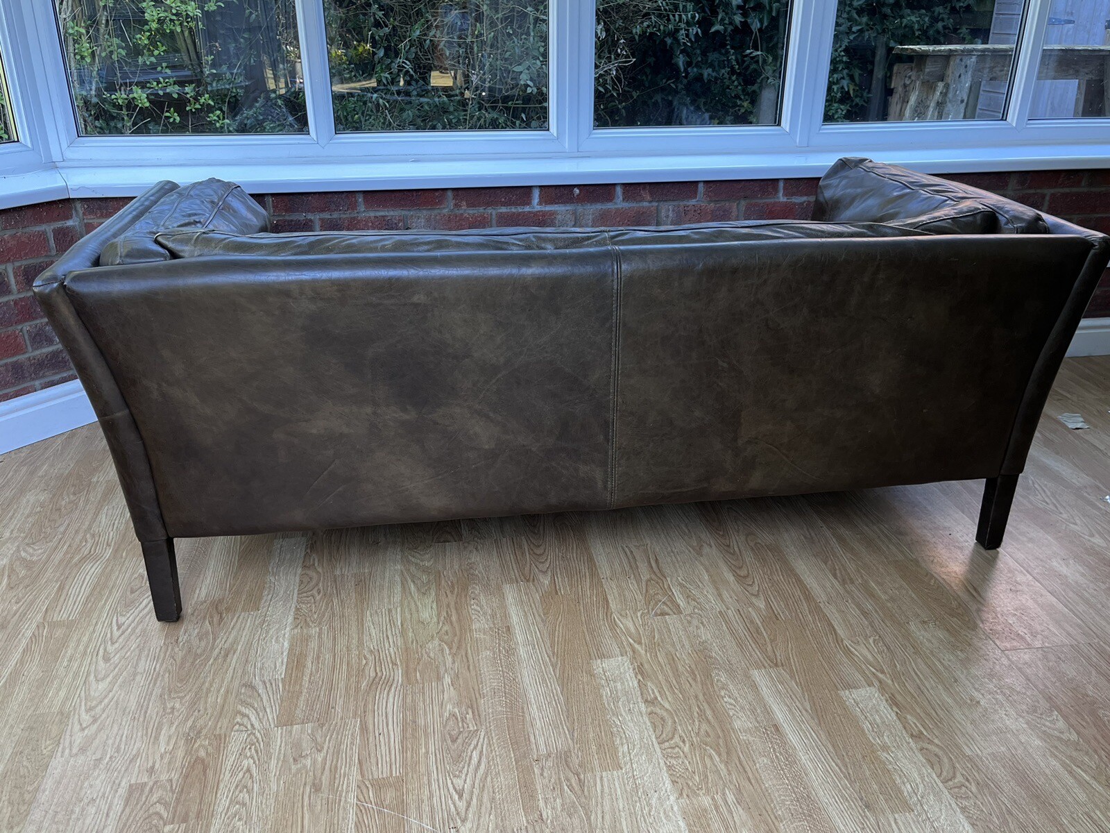 John Lewis Groucho Brown Distressed Leather Sofa Delivery Available eBay