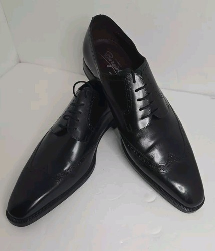 Fratelli Borgioli Men's Wingtip Leather Brogues Black 81014 Vibram Sole Sz 13 - Picture 15 of 16