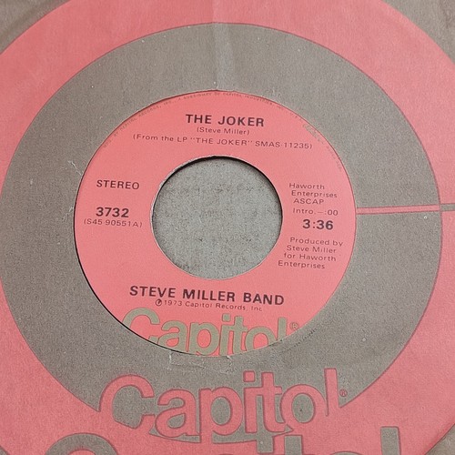 Steve Miller Band The Joker Vinyl 45 Record Capitol Records 1973 - 第 1/14 張圖片