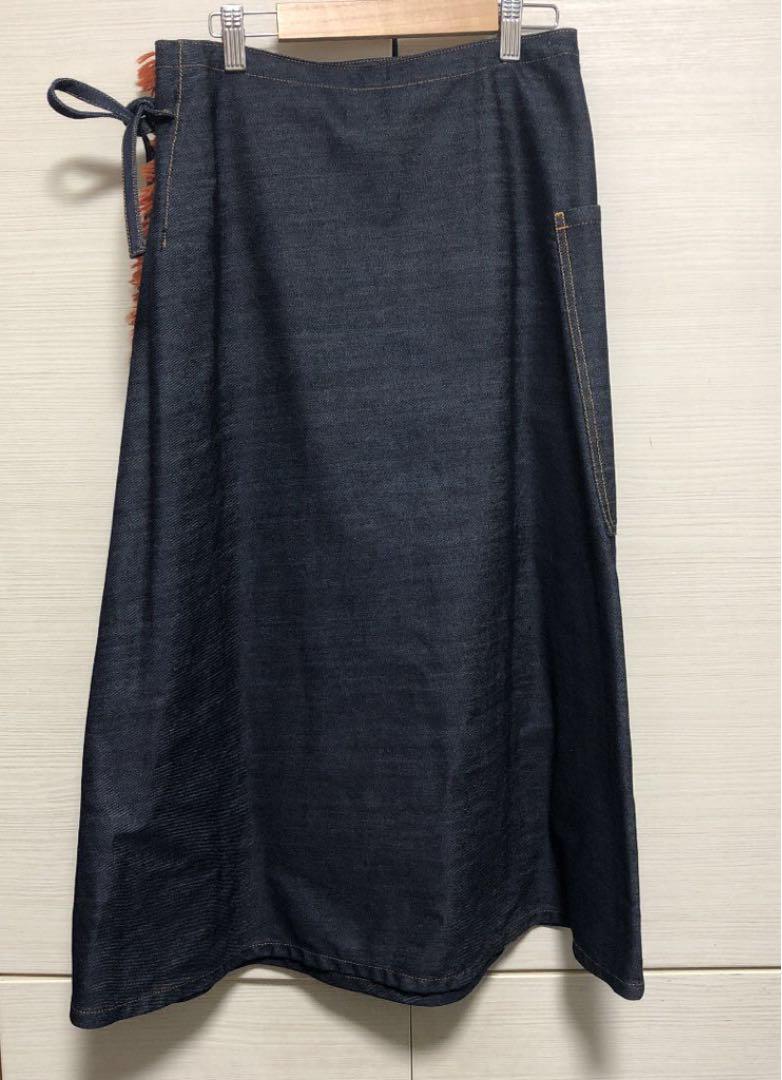Sophie Doll fringe wrap denim skirt SOFIE D