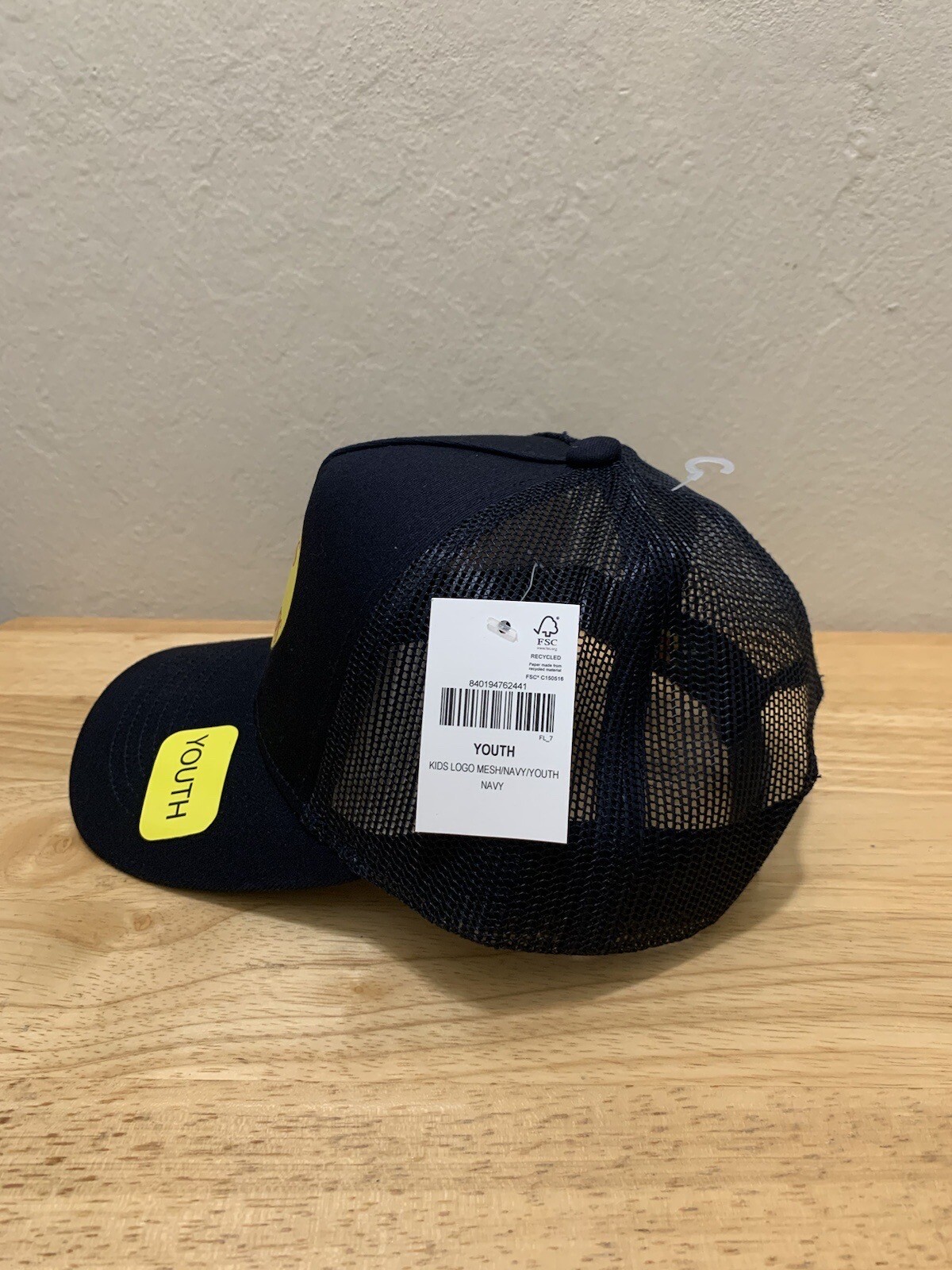 Bass Pro Shops Hat Youth Navy Mesh Adjustable SnapBack Trucker Baseball Kids