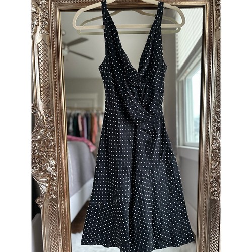 Rare Vintage 90s MOSCHINO Polka Dot Cowl Neck Midi Dress