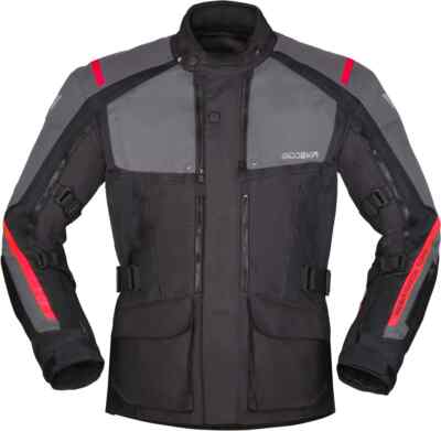 MODEKA Varus Motorradjacke schwarz dunkelgrau CE AA 3in1 Allwetterjacke Gr. M