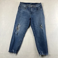 JAG Jeans Womens Size 12 | 31 Carter Girlfriend Distressed Raw Hem Fits 29x24