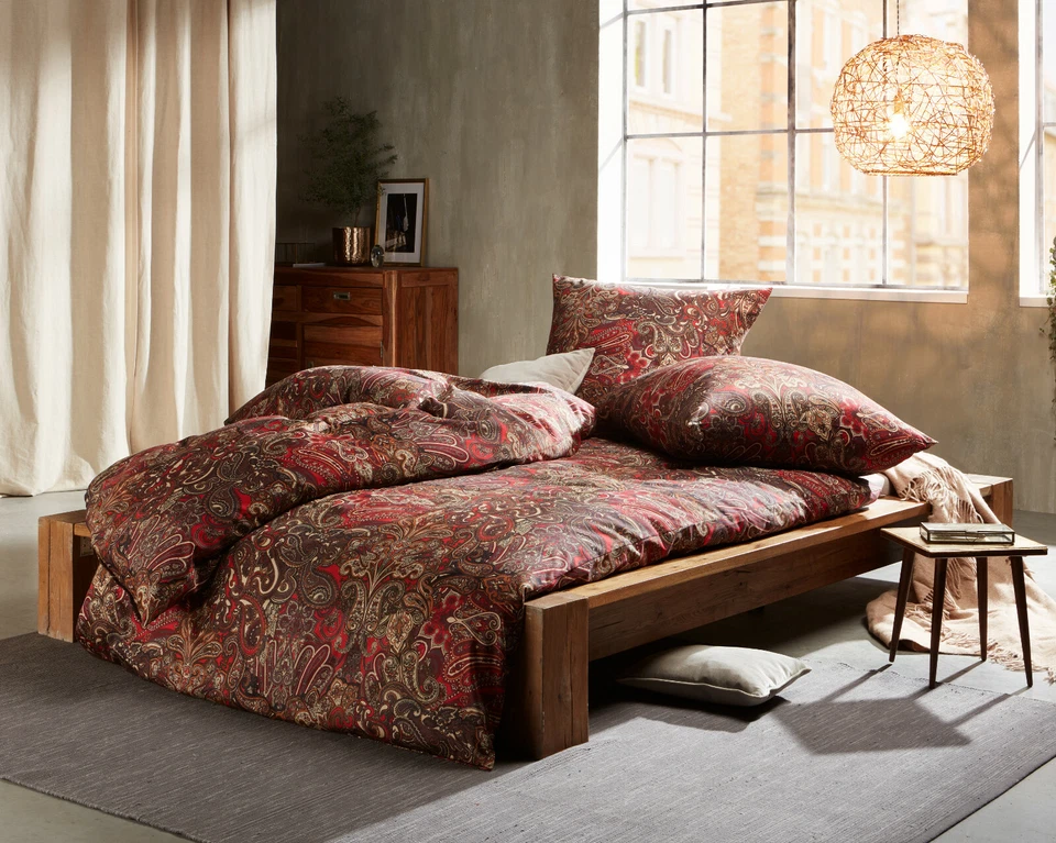 Orientalische Mako Satin Paisley Bettwäsche 100% Baumwolle viele Farben & Größen - Bild 1 von 4