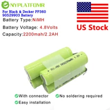 battery for Black Decker PP360 4.8Volt 90529903 Parts 2000Mah Replace Pack