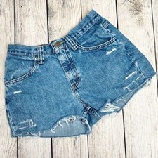 Vintage Riders Distressed High Waisted Jean Shorts Size Small