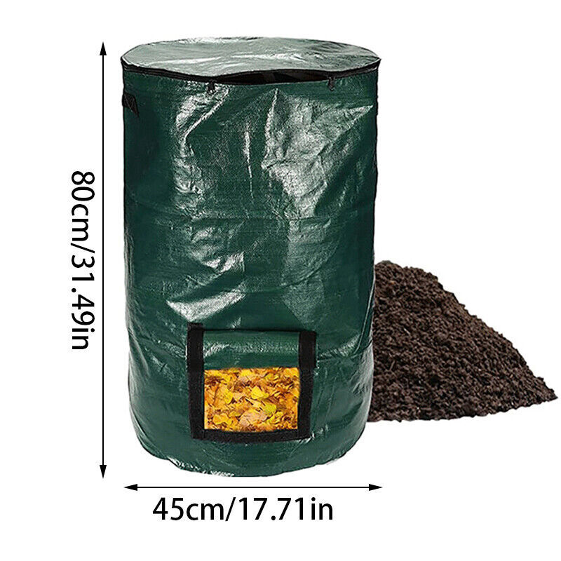34 Gallon Heavy Duty Garden Waste Bags Reusable Gardening Leaf Compost