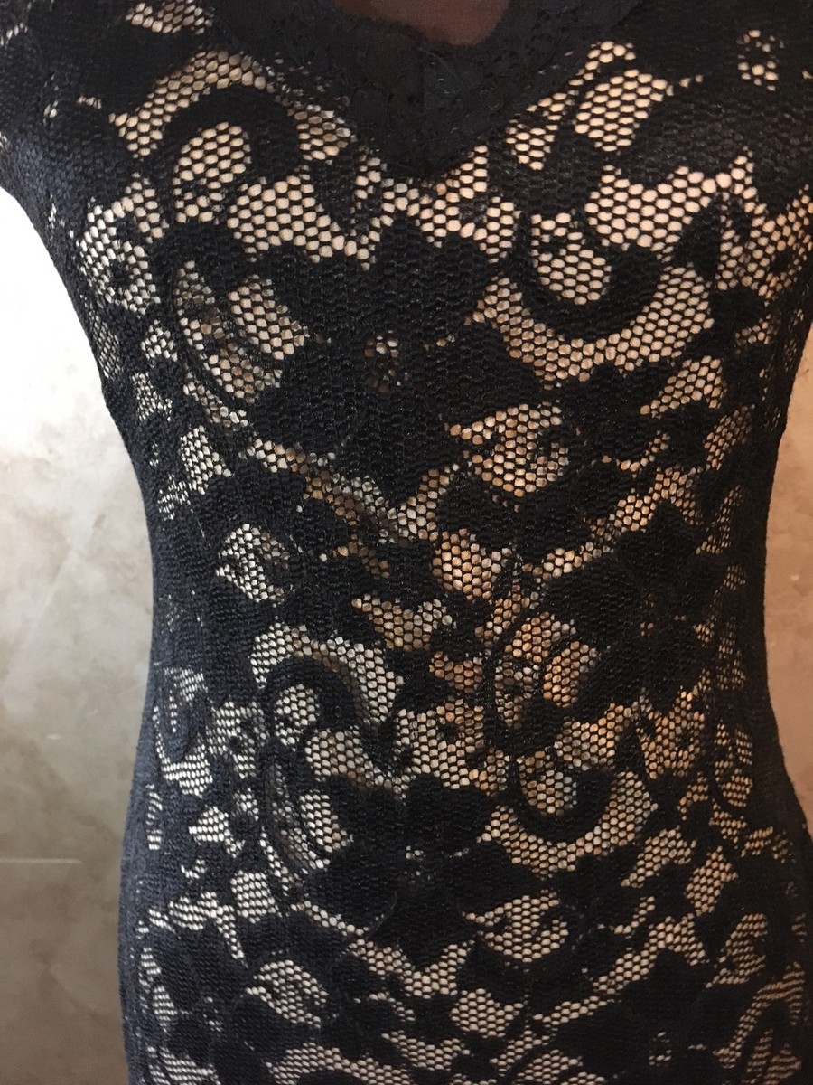 Liberty Love Black Lace Dress Sleeveless Size M | eBay