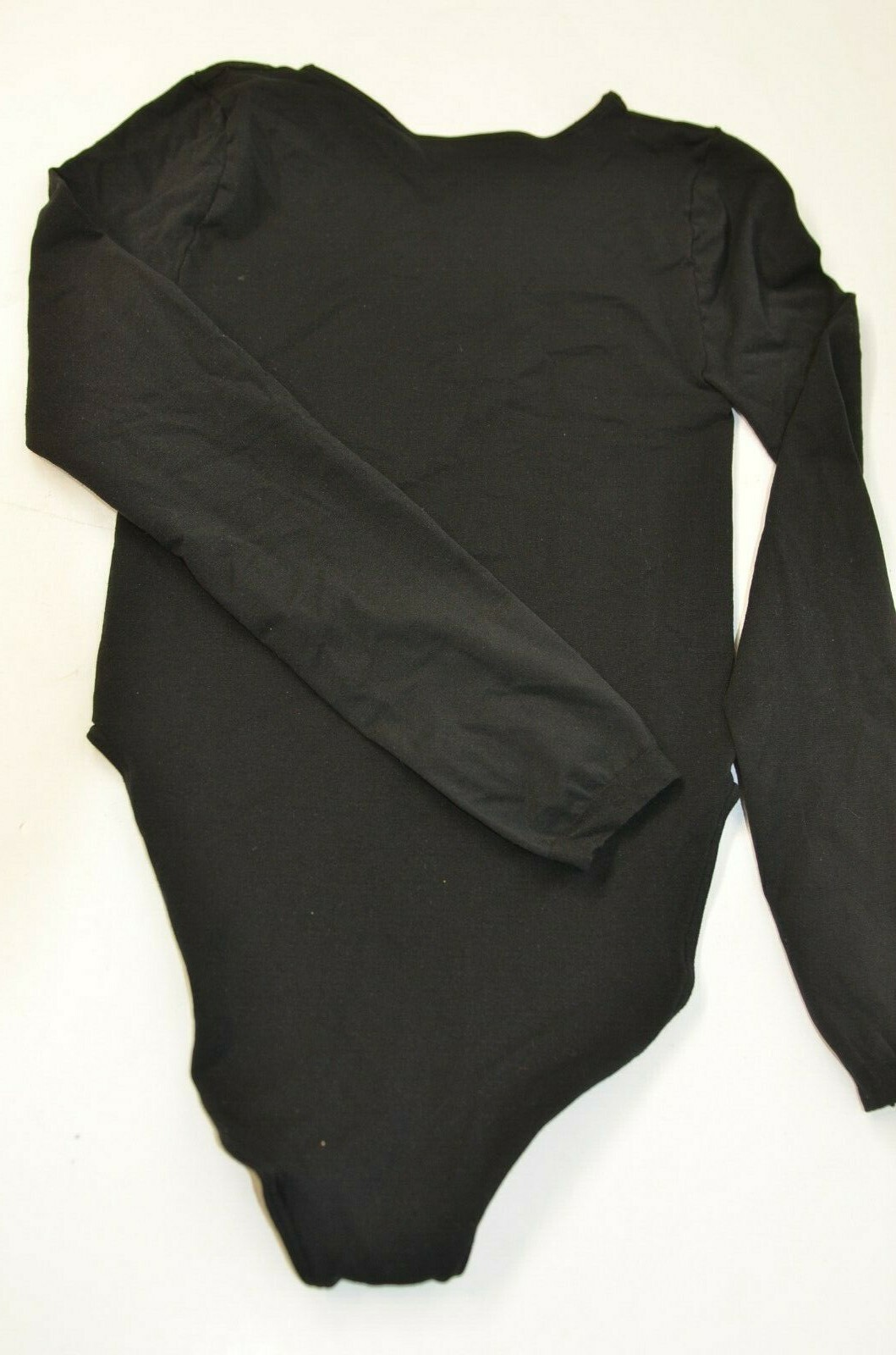 Wolford Women's Bodysuit Size Small Neon Velvet Black Long Sleeve Snaps Austria image 4