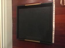 NUOVO VASSOIO DA PORTATA AMERICANO ATELIER IN PELLE NERA