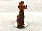 Vintage Brown Glass Poodle Dog Figurine Metallic Inner Core Paperweight 8" Tall — photo 1