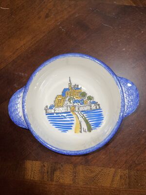 VTG Le Mont St Michel France French Souvenir Dish Bowl Lena
