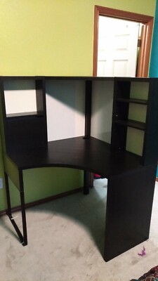 Black Corner Desk Ikea For Bedroom Office Storage Great