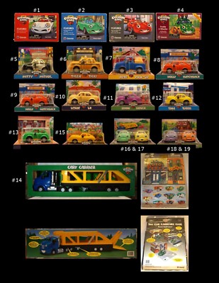 Vintage Chevron Cars Collection of 19 Vehicles + Carrying Case from 1996 to 1999