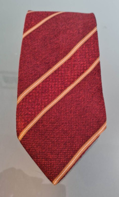 Seidensticker Krawatte, 100% Seide,   rot gold gestreift,