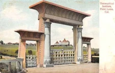 Point Loma California Theosophical Intitute Front Gate Antique Postcard J70927