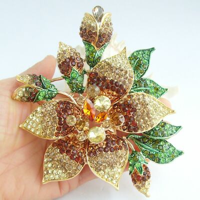 order  O5♡ Orchid Jewelry Sterling Silver Handmade Orchid Flower Brooch