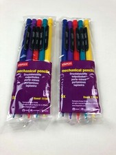10 x STAPLES MECHANICAL PENCILS ERASER RUBBER TOPS 0.5mm Red Purple Yellow Blue