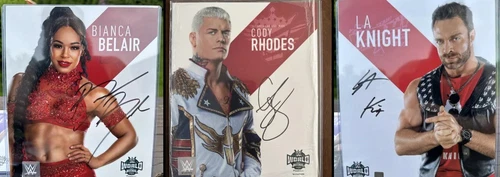 WWE WRESTLEMANIA XL Autographed 8x10s W/COA LIMITED VIP EXCLUSIVE Set Of 3 RARE