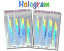 Hologram Metallic Bubble Mailers 8x12, 6x10, Assorted Combo Shipping Pack