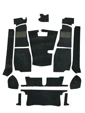 MG MGB Roadster '68-'80 4 Synchro Carpet Set - Black High Quality*