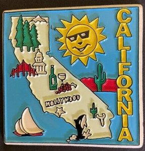 CALIFORNIA Rubber Refrigerator Magnet Collectible Travel Souvenir