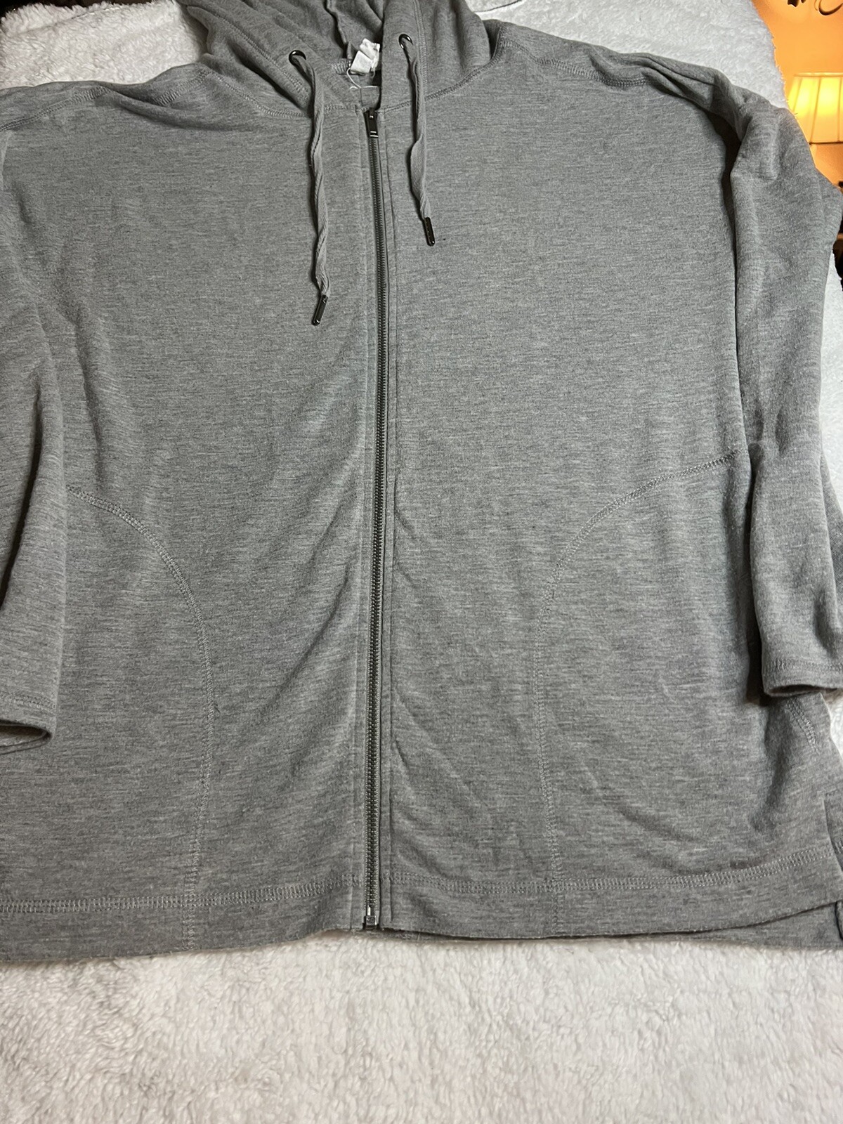 Cable & Gauge Gray Zip Up Hoodie With Pockets small L… Gem