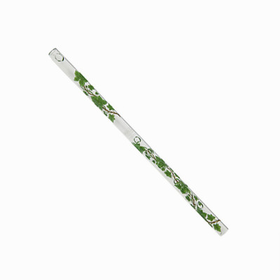 Hall Crystal Glass Flute - #11204 C Piccolo - Green Ivy